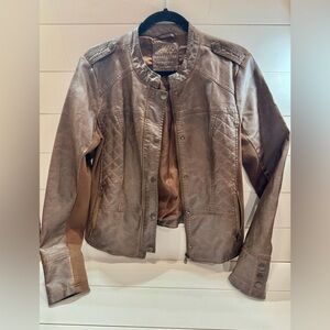 Sebby Collection Faux Leather Jacket, Size Large